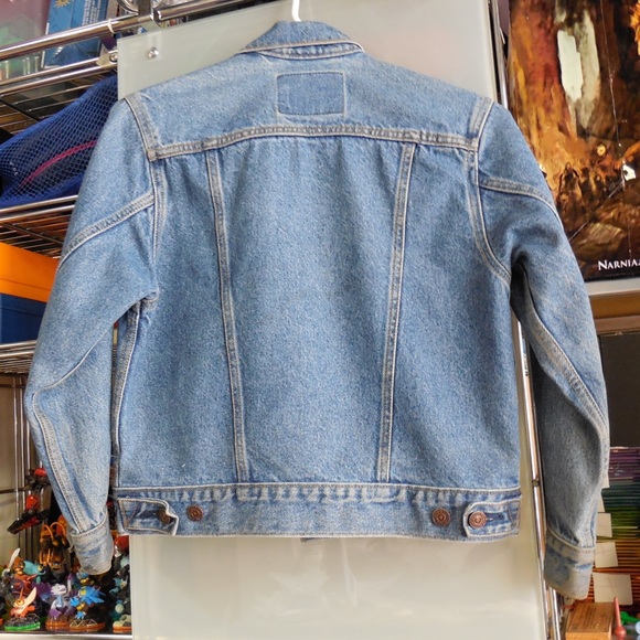Boys AUTHENTIC VINTAGE LEVIS DENIM BLUE TRUCKER JACKET - Picture 2 of 5